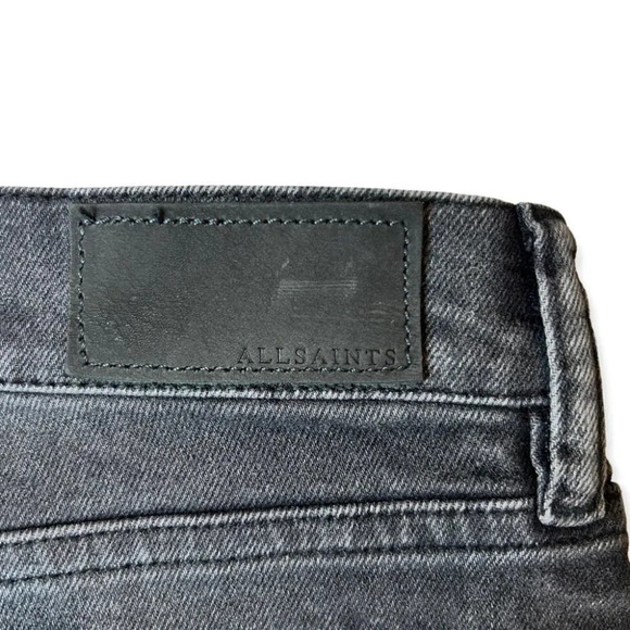 All  Saints Black Amy Girlfriend Jeans 27 - Picture 7 of 8